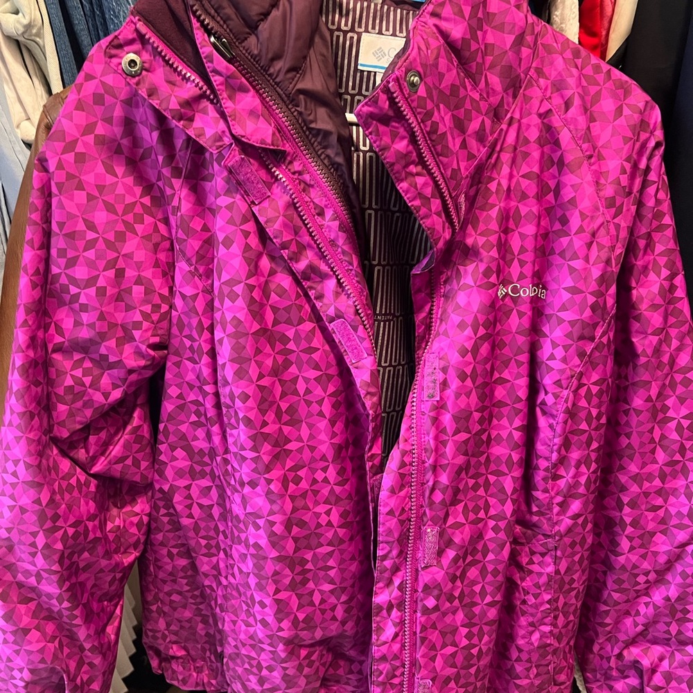 Columbia Women's Geometric Magenta Ski Jacket